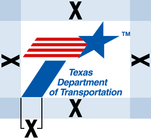 TxDOT Vertical Logo Clear Space