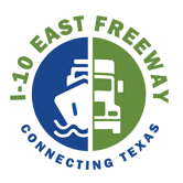 Houston I-10 East Freeway Connecting Texas logo