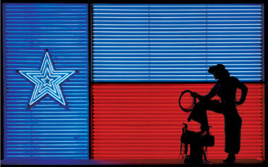 Neon Texas flag photograpgh by Griff Smith
