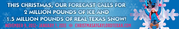 Advertisement: Christmas at Gaylord Texas.