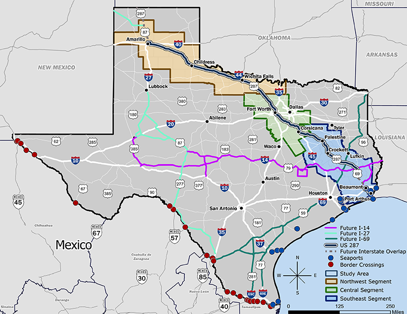 US 287 Corridor Study Map