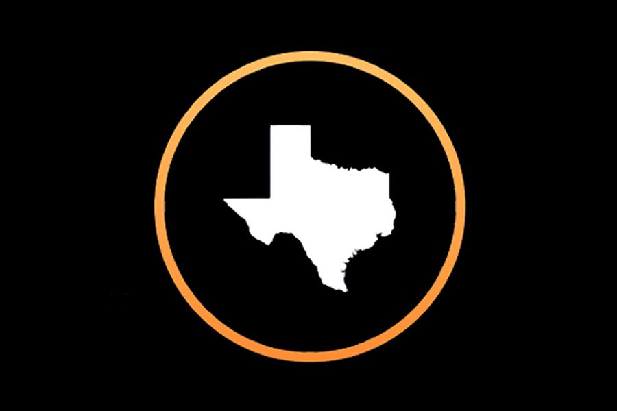 iwatchtexas logo white texas shape circle orange