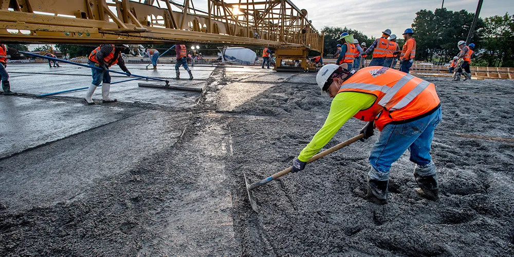 Bridge concrete construction banner