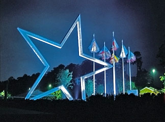Illuminated Star-shaped Site Feature