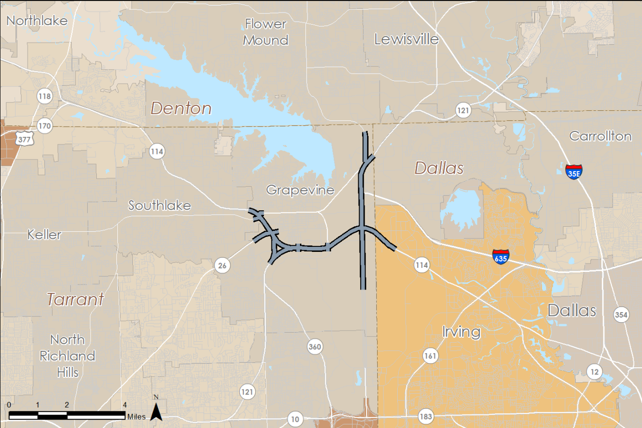 DFW Connector map