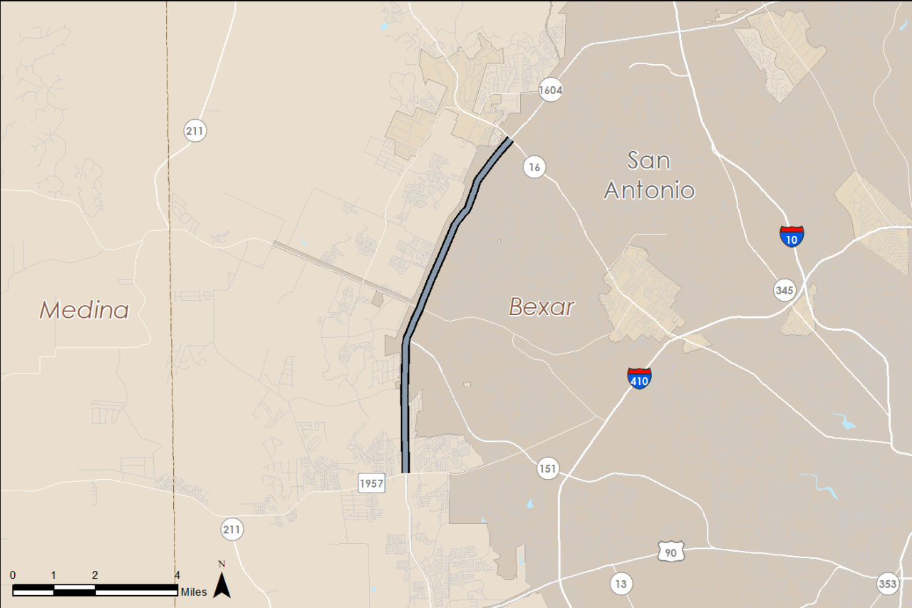 Loop 1604 Western Extension map