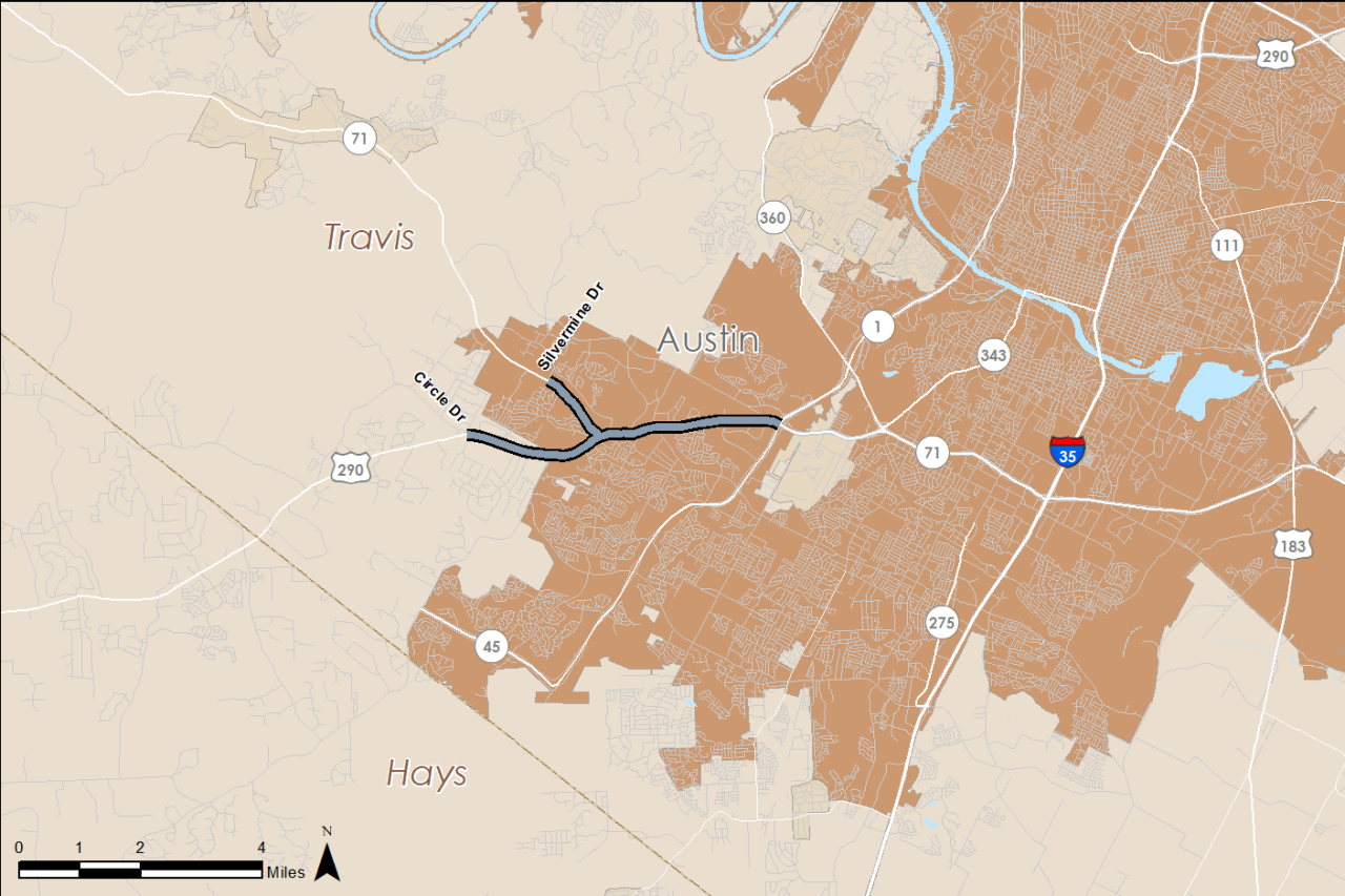 Oak Hill Parkway map