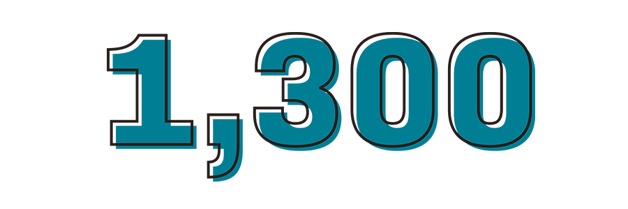 1,300
