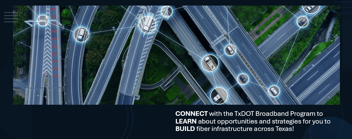 Highway with vehicles connected by technology