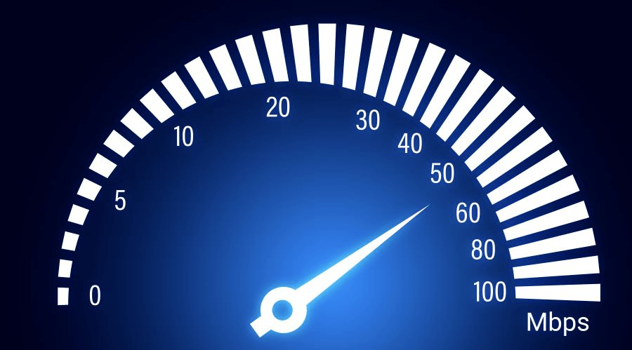 Imagen de velocidad que indica la velocidad de banda ancha