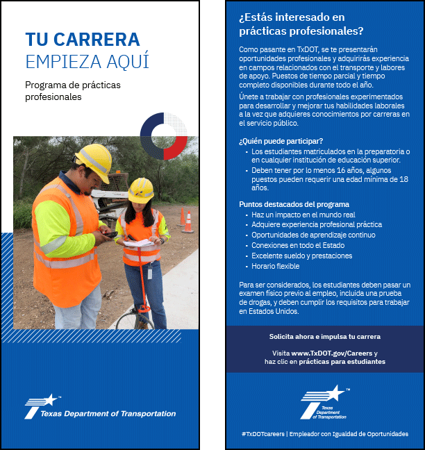TxDOT rack card