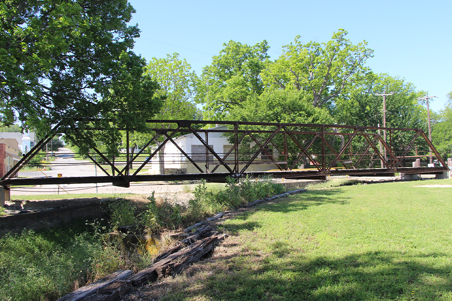 Metal bridge crosswalk