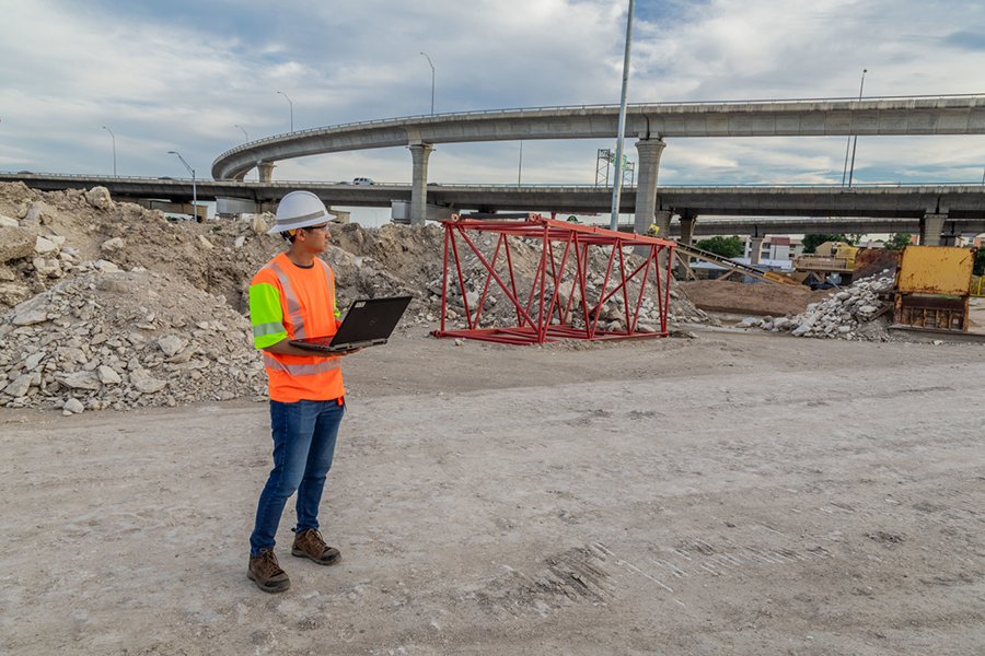 Staff at construction site