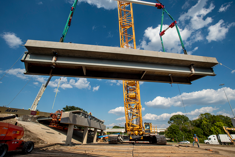 Bridge construction in progress