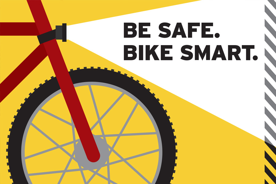 Banner de la campaña de seguridad en bicicleta
