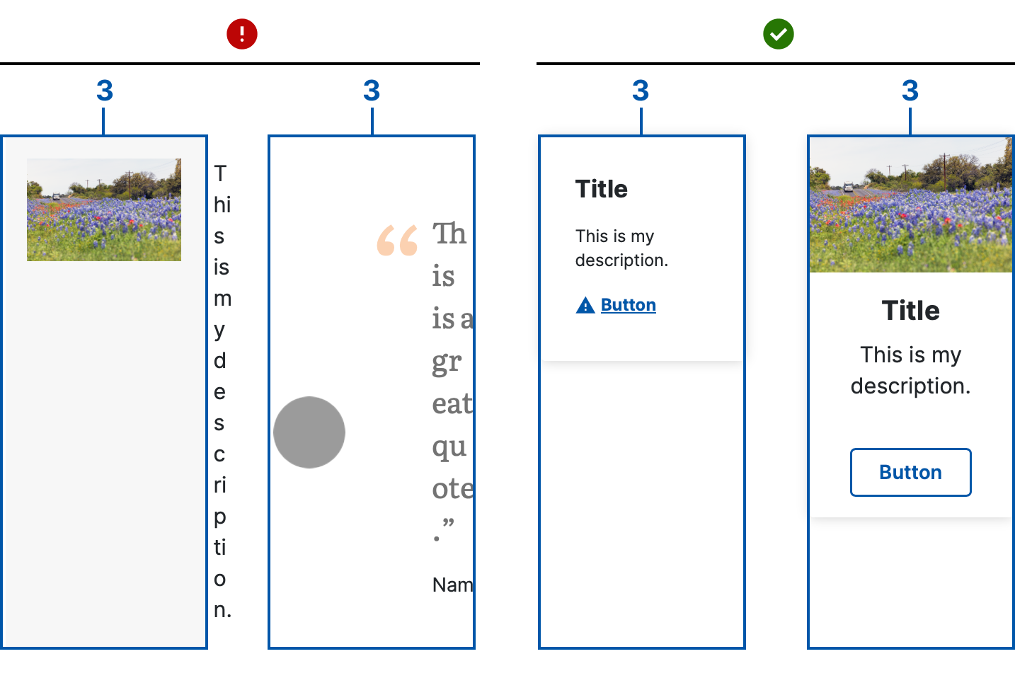 3-3-3-3 column layout