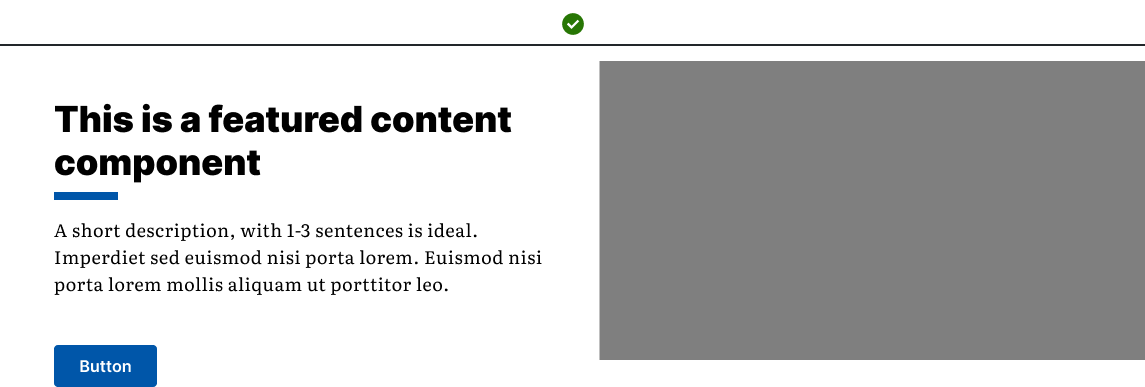 Positive example of Featured Content