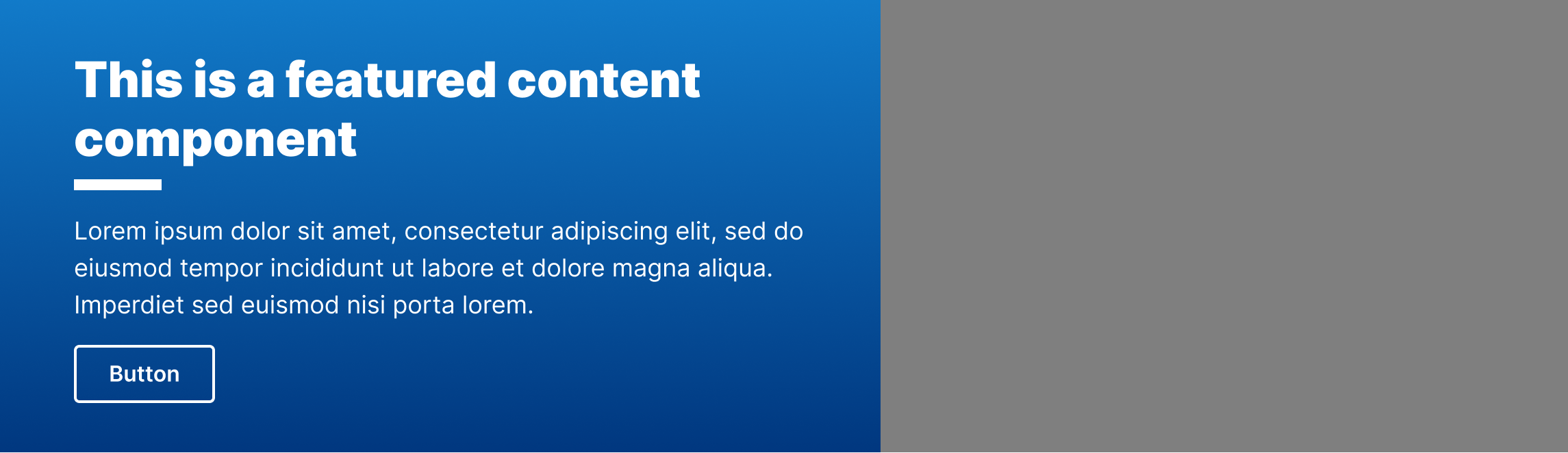 Featured content with blue background