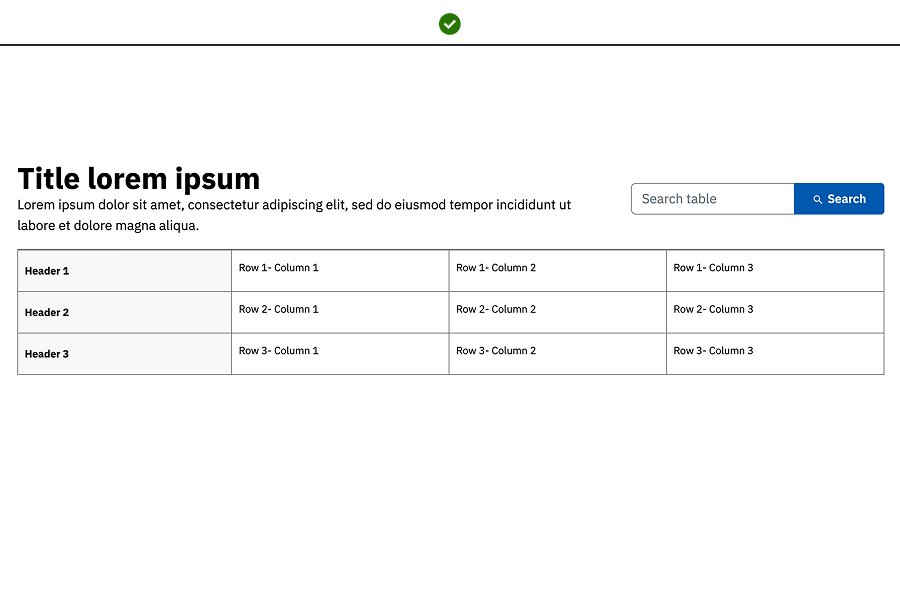 La tabla utiliza una columna de encabezado izquierda clara para organizar los datos de filas relacionados, permitiendo un diseño estructurado y un escaneo sencillo.