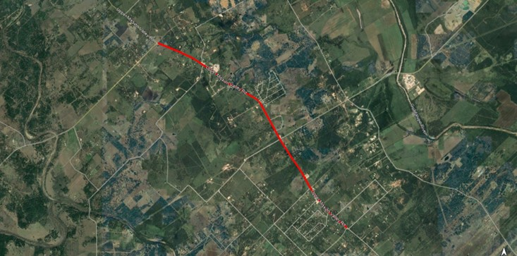 Aerial map of project area
