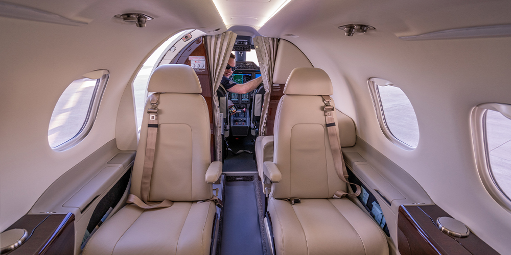 Servicios de vuelo de TxDOT cabina de avión