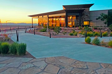Front entrance to the new new Culberson County I-10 East Safety Rest Area