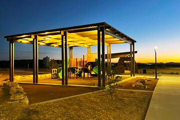 View of the covered playground