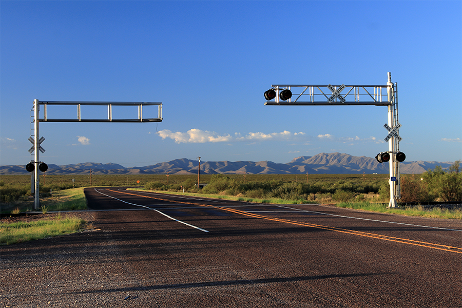 Cruce de ferrocarril en Texas
