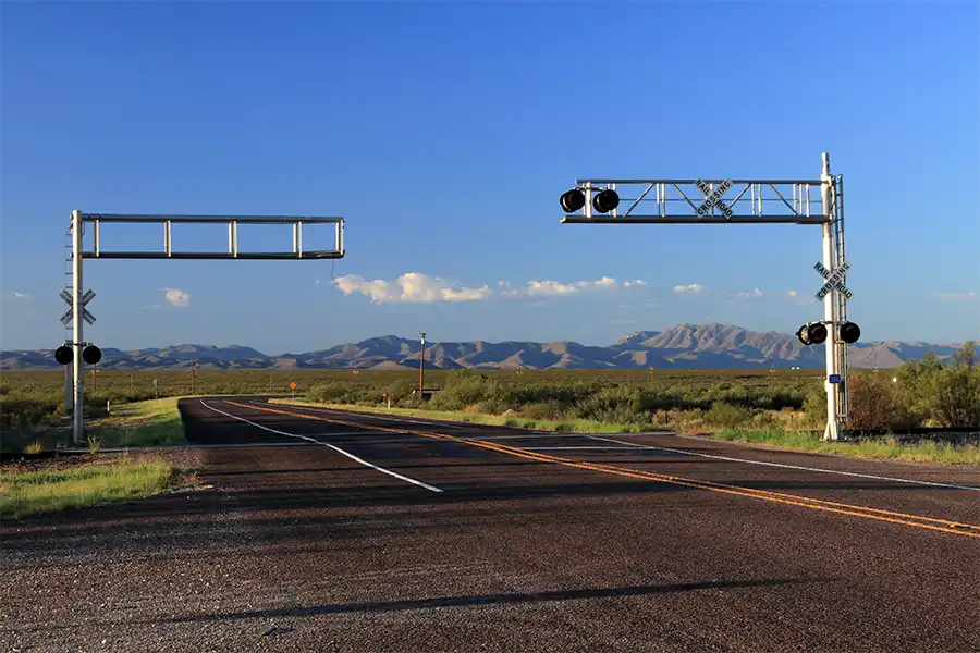 Paso a nivel de carretera en Texas