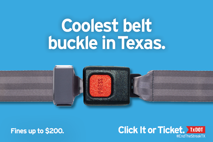 Click It or Ticket campaign - Coolkest belt buckle in Texas