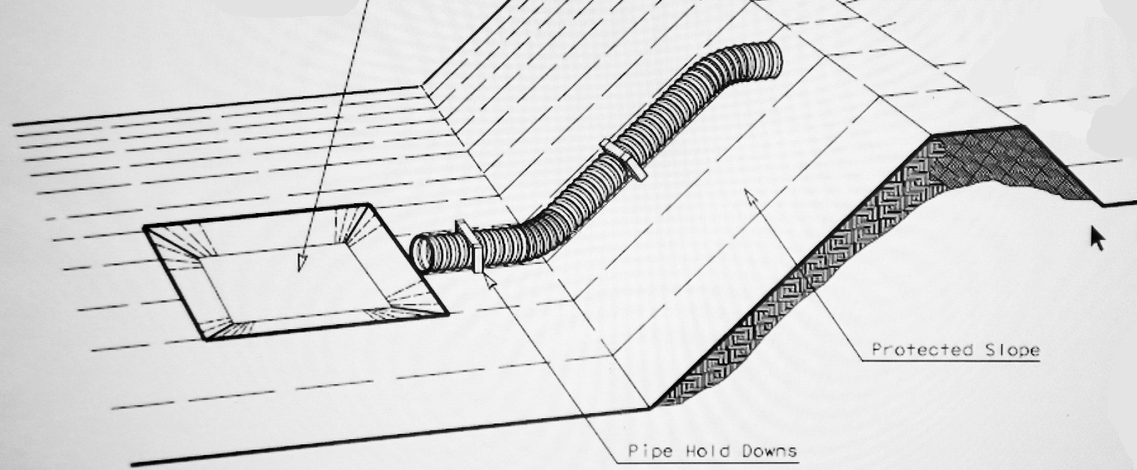 Pipe slope drain