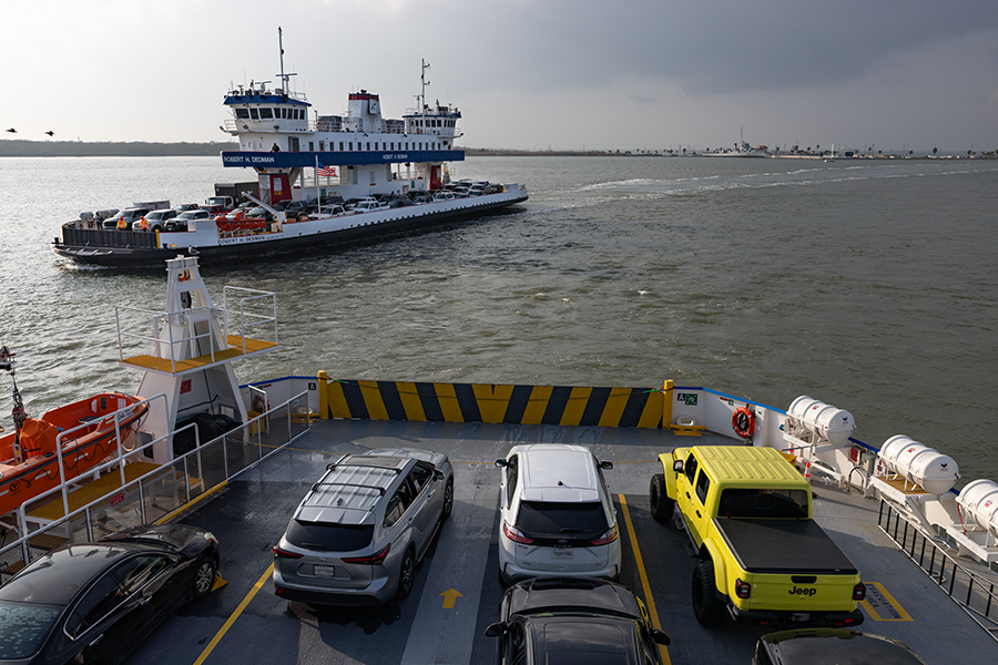 automobile aboard a ferry