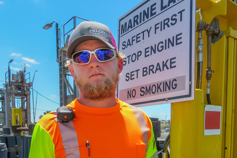 Cartel de la ley marítima del ferry de Port Aransas