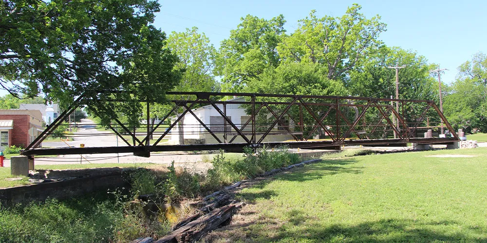 Metal bridge crosswalk