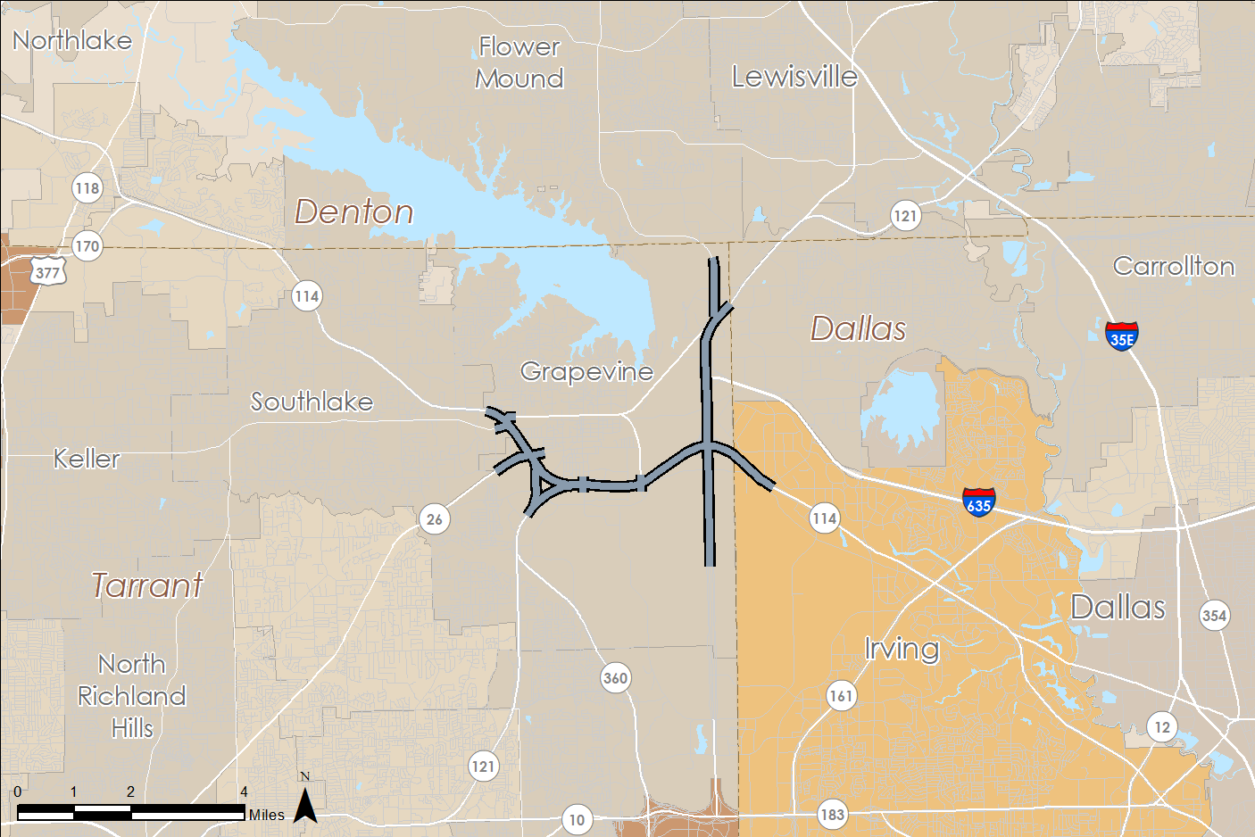 DFW Connector map