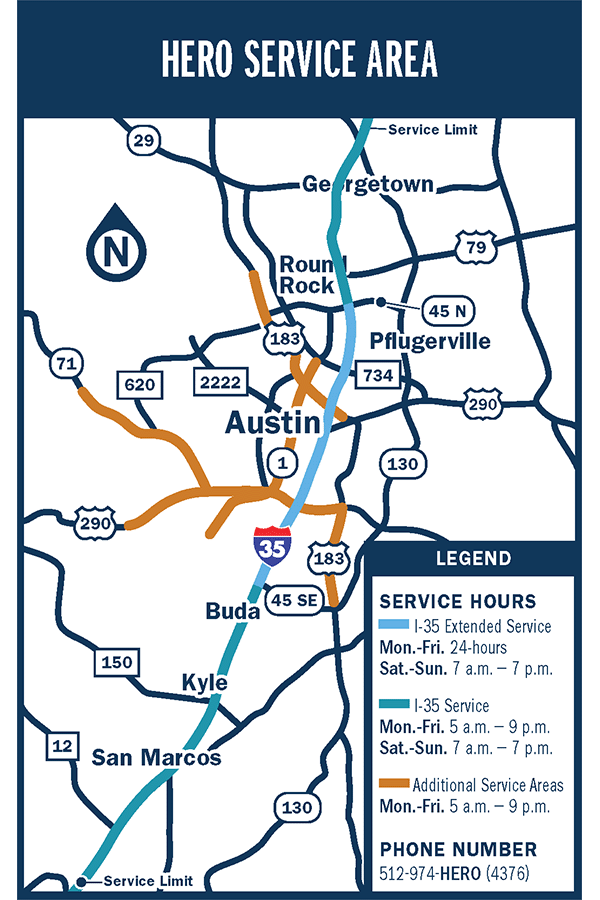 Área de servicio de HERO Austin