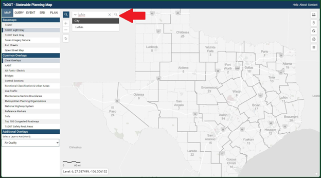 Type in the area you are looking for In the search window, type in the area you are looking for
