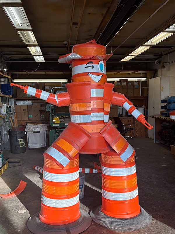 The Barrel Monster of the TxDOT San Angelo District.