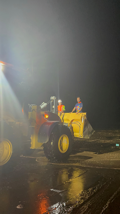 A man in Presidio County is rescued from flood waters and carried to safety.