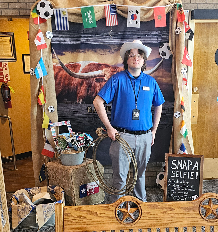 Soccer fans who stopped at Texas Travel Information Centers were greated with Texas themed World Cup displays. 