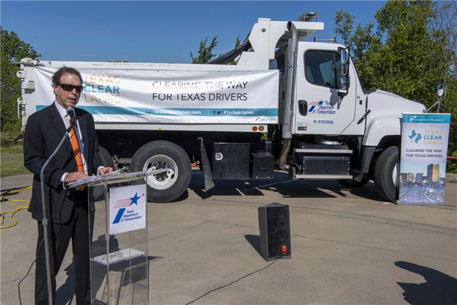 Commissioner Vaughn speaks at Texas Clear Lanes event