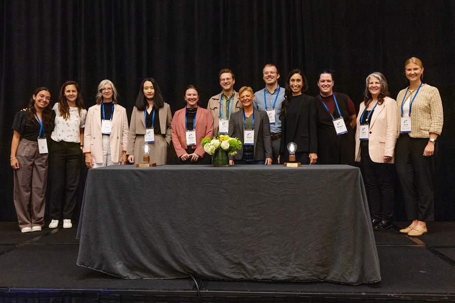 Employees from the UT Center for Transportation Research (CTR) pose after the Innovation Invitational conference.
