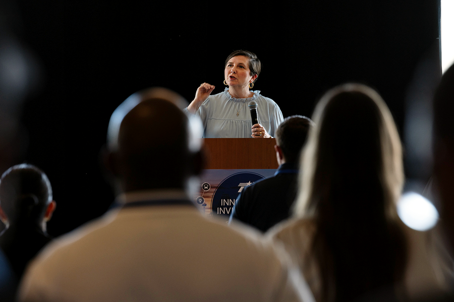 TxDOT Executive Deputy Director Brandy Hendrickson speaks at the 2024 Innovation Invitational.