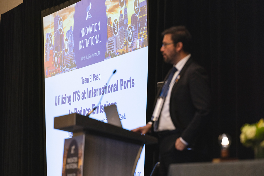 Team El Paso pitches its presentation for the STAR awards at the Innovation Invitational conference, hosted by TxDOT and UT Center for Transportation Research (CTR).