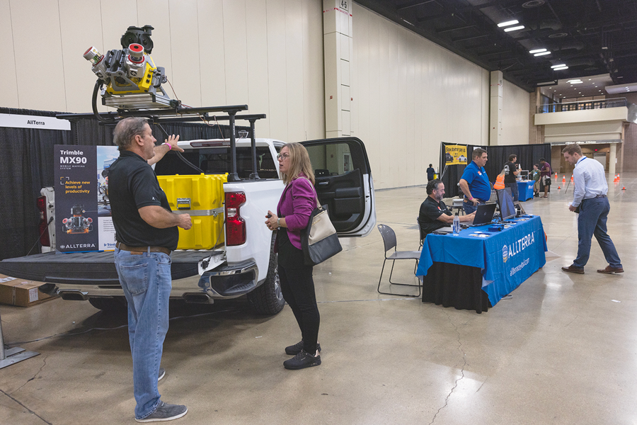 Vendors and attendees at the Tech Showcase. 