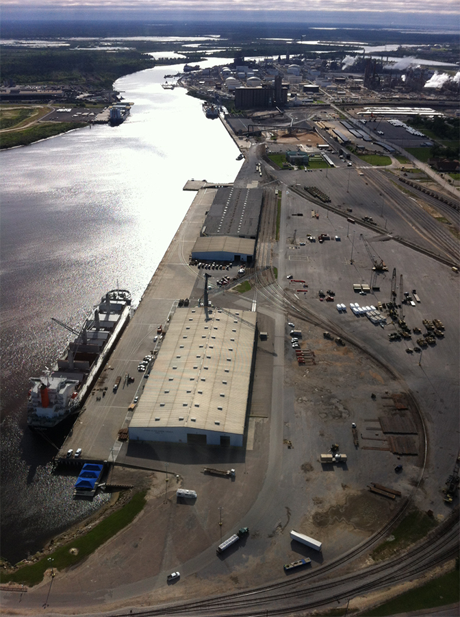 Aerial view of Sabine Neches waterway