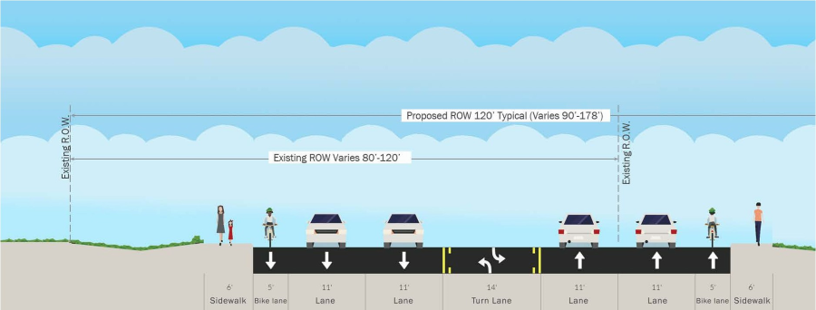 Proposed right of way for 1516