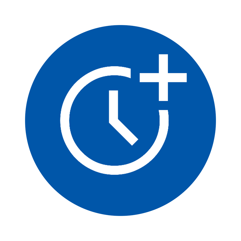 Icon indicating "fast" for time