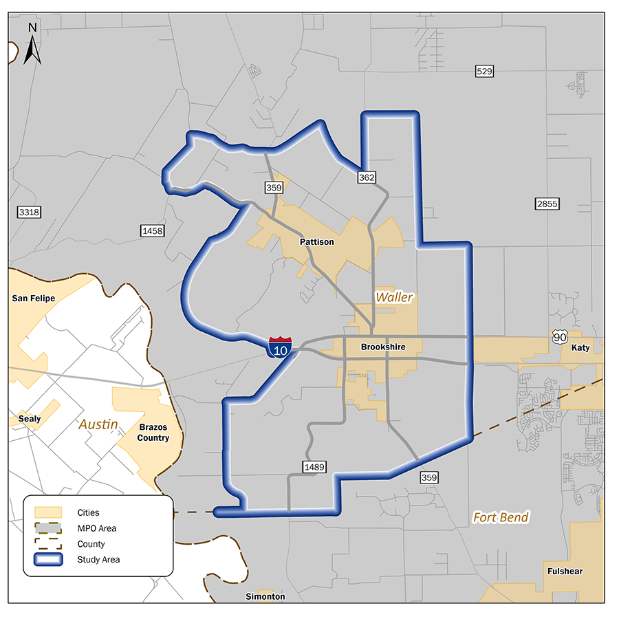 Brookshire Pattison study map area