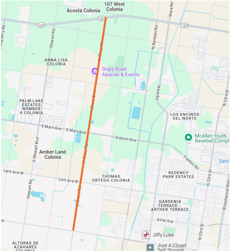 FM 494 Project Area